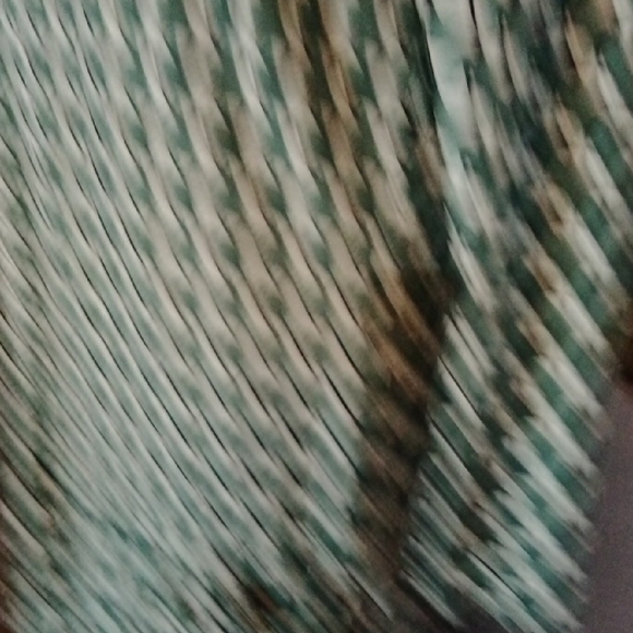 EUC Max Studio Green Ruch Tie Front Geometric Print  Dress Sz M - Picture 6 of 10